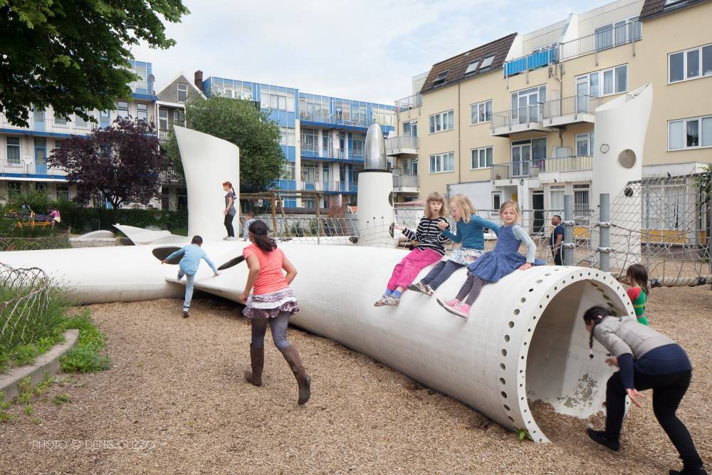 Discarded blades provide plenty of opportunities to climb in and around