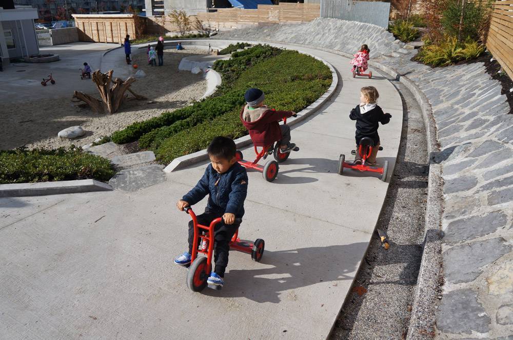 Concrete ramp and tricycle course