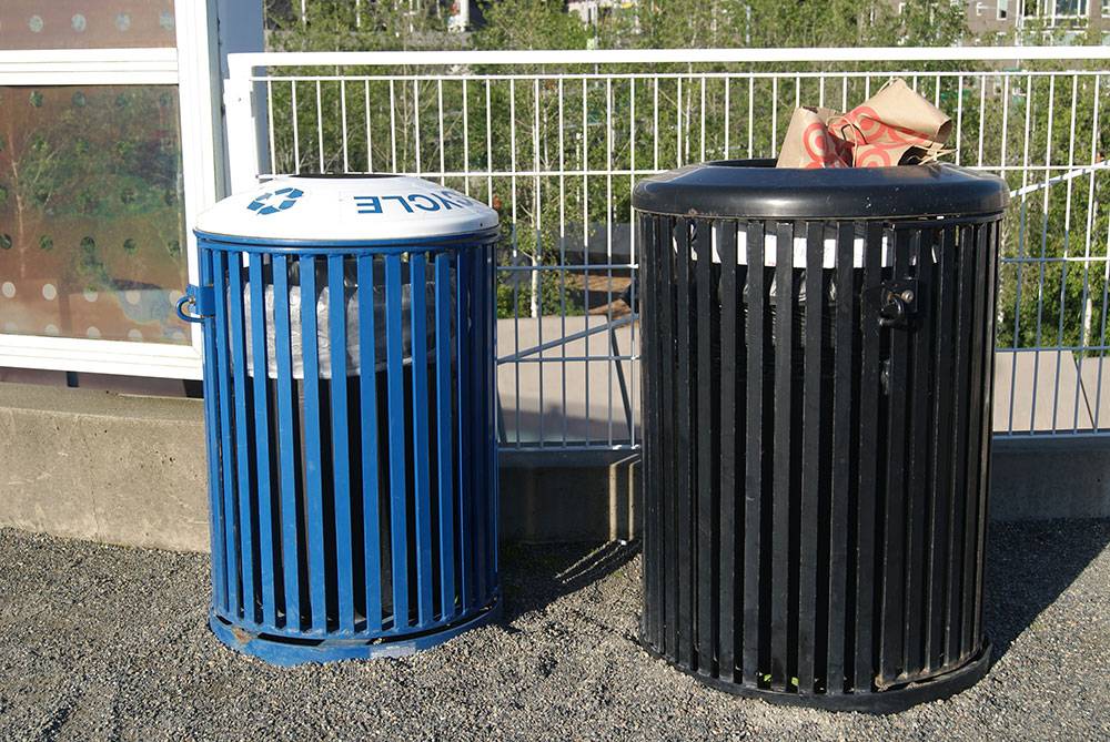 Separate bins encourage recycling