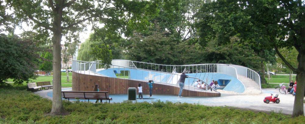 This entire accessible playground is comprised of a looped ramp