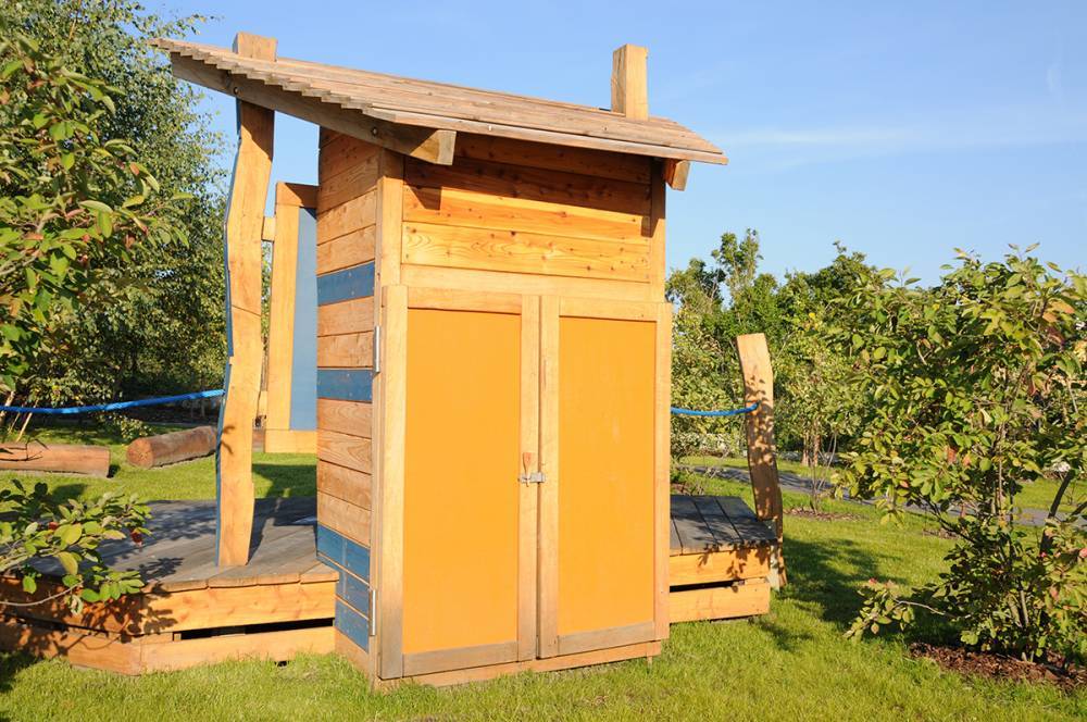 Built in storage for an outdoor classroom