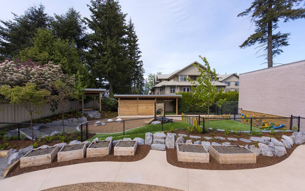 Raised planter beds will provide a place for edible veggies to flourish