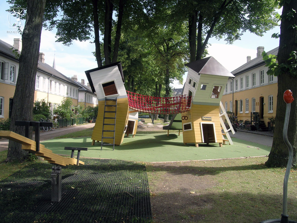 View showing additional play equipment, including seesaw