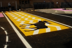 Painted moose at Gadbois Primary School