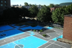 Painted sport courts at Paul-Bruchesi Primary School