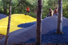 Mounds offer an opportunity to sit and rest