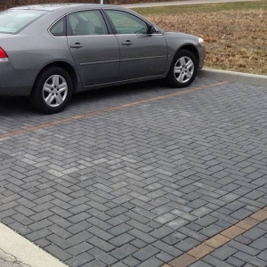 Permeable pavers for parking stalls